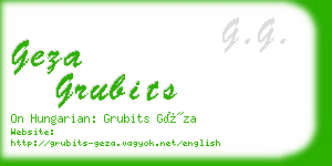 geza grubits business card